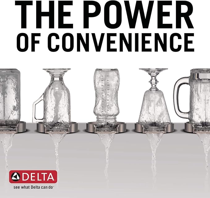 Delta Faucet Glass Rinser for Kitchen Sinks, Kitchen Sink Accessories, Bar Glass Rinser, SpotShield Stainless GR150-SP
