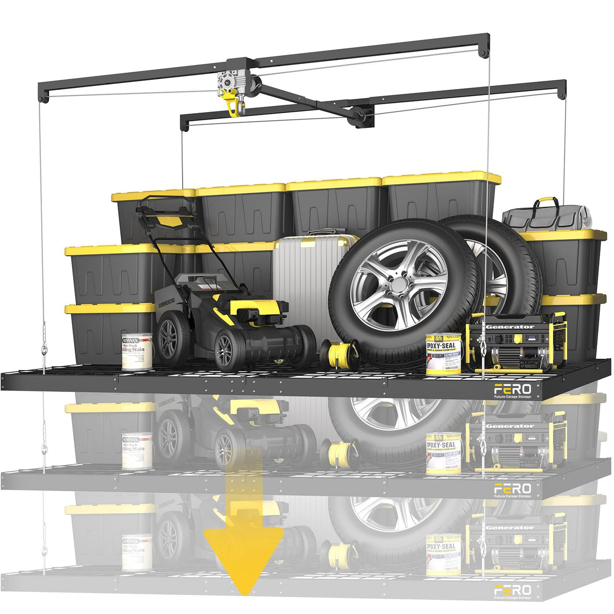 Garage Ceiling Storage Racks – 4x8 FT Overhead Garage | Garage Storage - Image 1