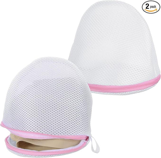 2 PCS Bra Bag for Washing Machine, Bra Washing Bags for Laundry, Bras Bags for Laundry with Zipper for Delicates Underwear Brassiere