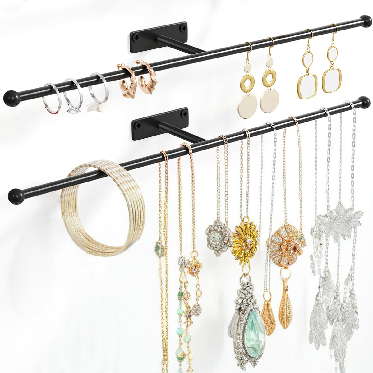 Wall Hanging Jewelry Organizer 12.6", Screw Included - Image 1