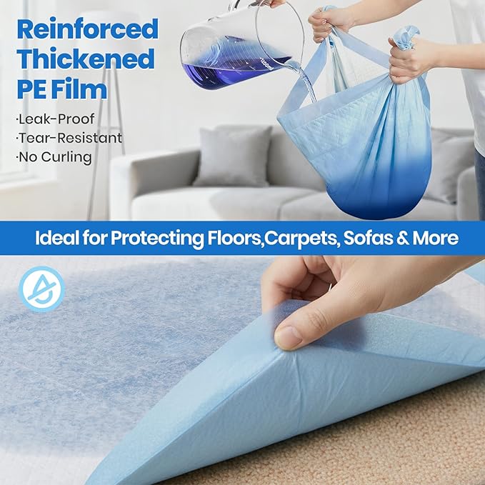Gimars Thicker Ultra Absorbent 1200ml Pet Training Puppy Pads 28"x34" Extra Large Disposable Leak-Proof Quick Dry Pee Pads for Dogs, Cats, Rabbits, Home Training, 24 Hours Lasting, 30 Count