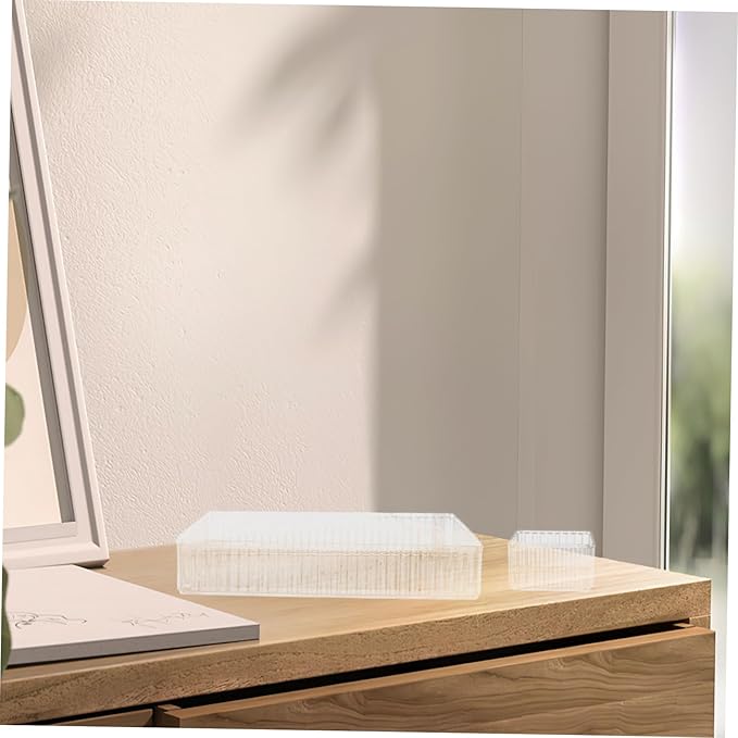Angoily 18pcs Clear Acrylic Drawer Organizers Stackable Storage Bins for Desktop Office and Craft Supplies Multi-use Transparent Containers for Space-saving Organization