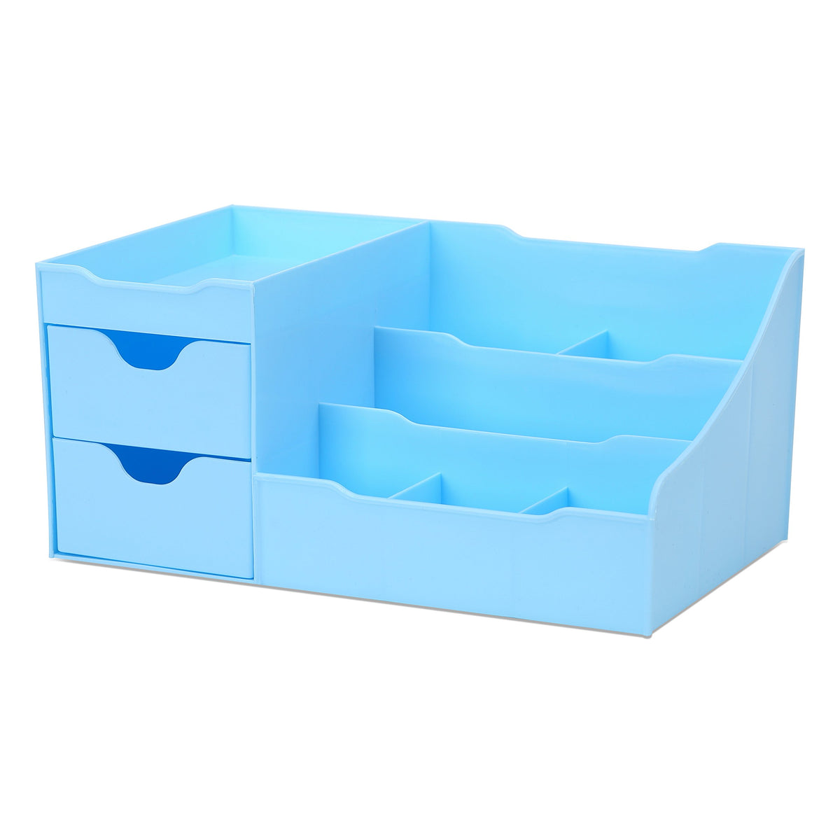 Uncluttered Designs Blue Makeup Organizer for Women, Dresser Top - Image 1
