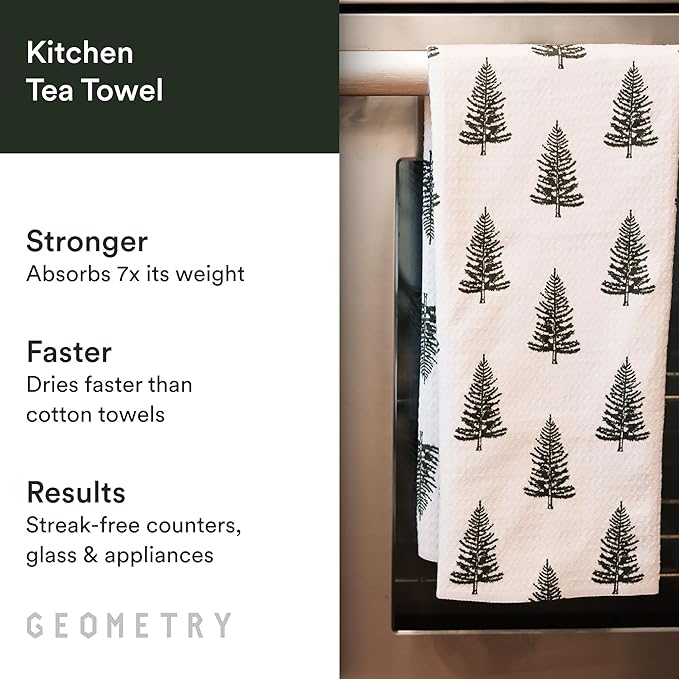 GEOMETRY Christmas Kitchen Towels - Quick Dry Microfiber Cloth Dish Towels for Kitchen Drying - Premium Quick Dry Towel (Wrapped Up, 1 Pack)