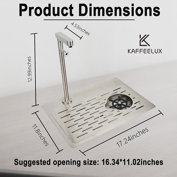 Double headed glass cleaner with faucet, stainless steel glass dishwasher for kitchen sink, bottle dishwashing cup cleaner, sink accessory for home bar faucet (KF78)