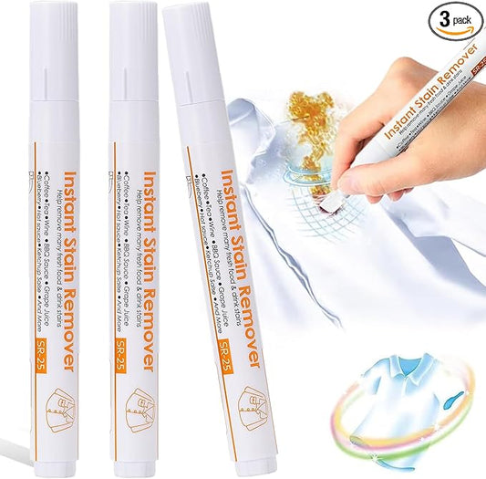 3PCS New Bleach Pen,Portable Travel Bleach Pen for Clothing Stain Removal,Clothes Stain Remover Pen Grease Stain Remover Wash Free Laundry Clean Pen Instantly Remove Stains