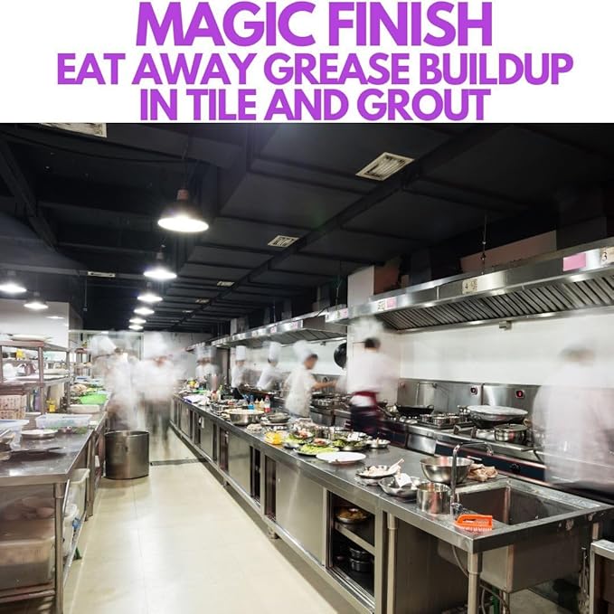 Hygea Natural Tough Action Tile & Grout Deep Cleaning Spray 24oz + Magic Finish Natural Enzyme 24oz - Removes Dirt & scum Without Harsh Chemicals - Biodegradable Formula