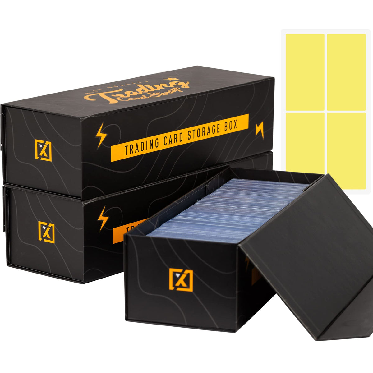 HOMEXPRO Trading Card Storage Box [3 PACK] - Magnetic Lid - Image 1