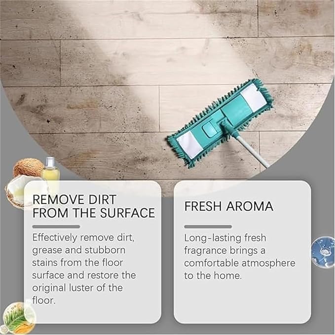 Mop Soap for Floor Cleaning, Highly Scented Brazilian Waves Floor Cleaner, 120ml Multisurface Bathroom & Kitchen Cleaner for Bathroom, Kitchen, Tile, Hardwood & Laminate Surfaces (1, 1Pcs)