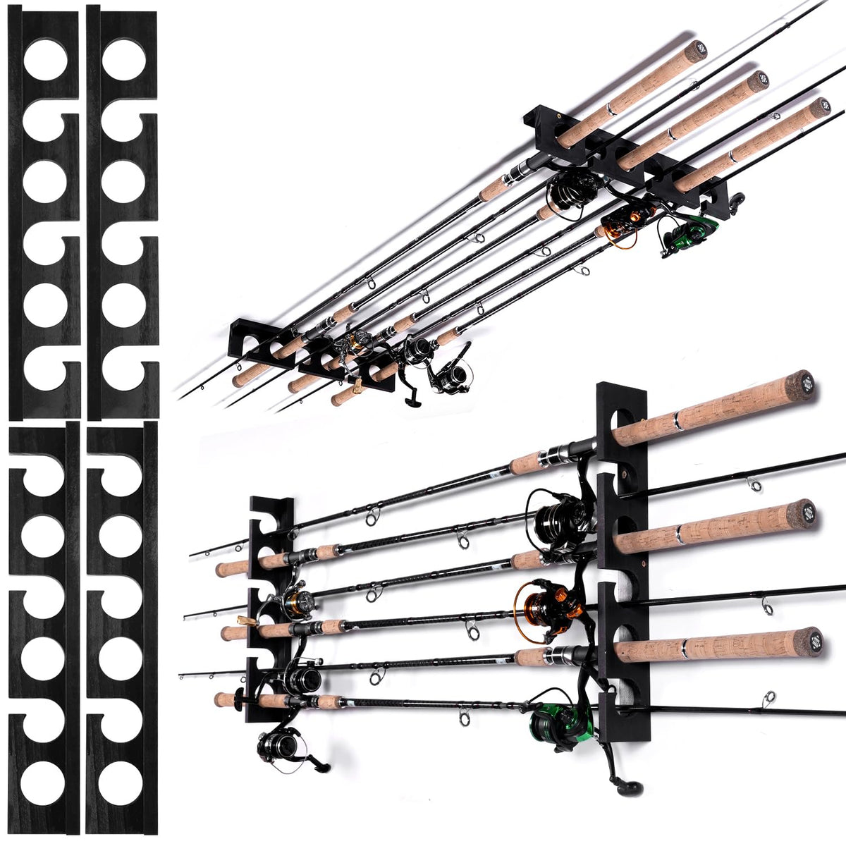 Fishing Rod Holder,Wall or Ceiling Mounted Pole Rack Garage - Image 1