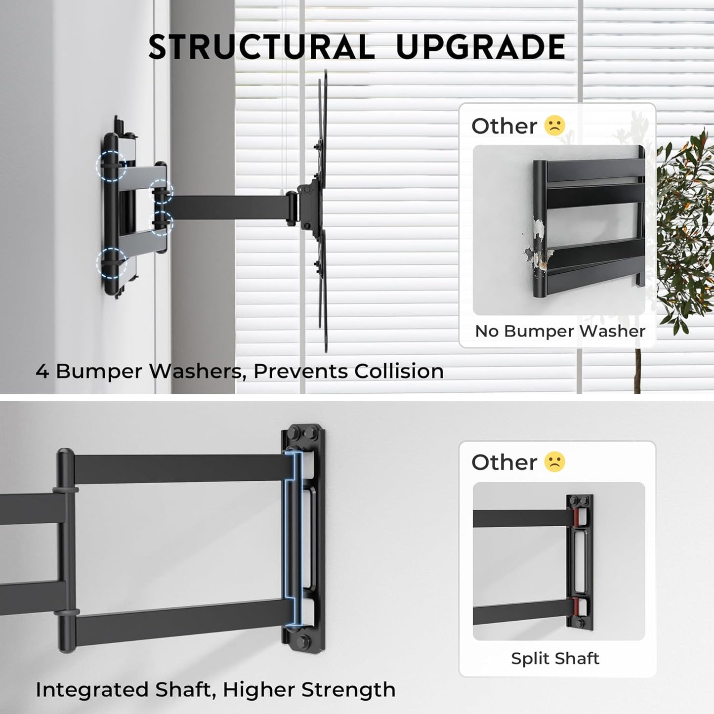 Full Motion TV Wall Mount — 26–65"