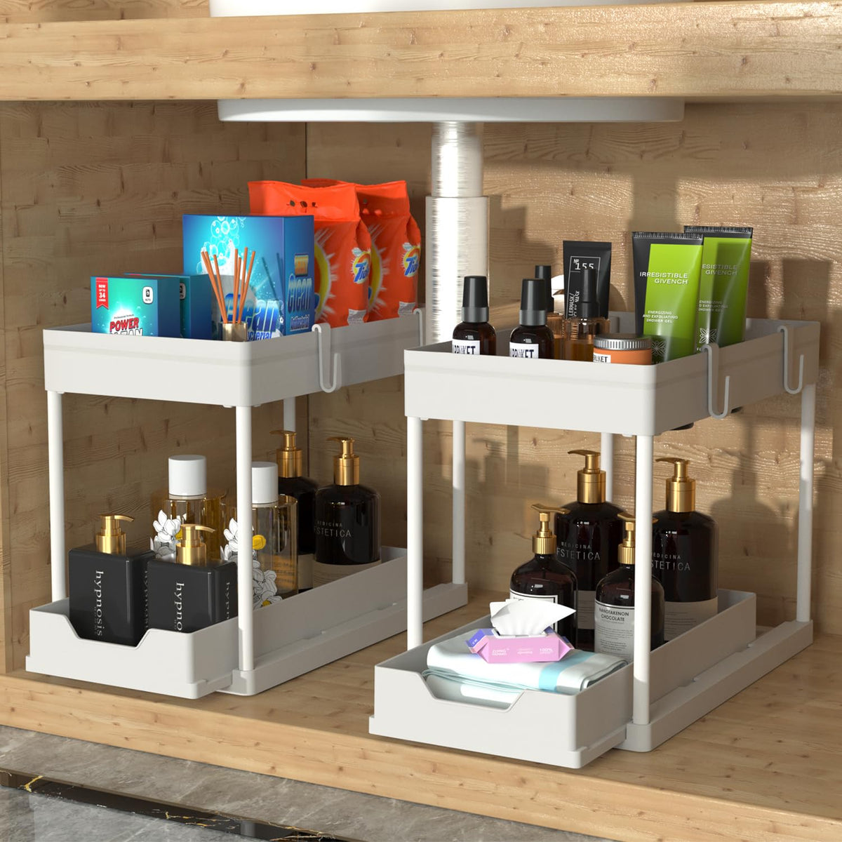 Under Sink Organizer, 2‑Tier Pull‑Out Cabinet Storag | Under Sink Stor - Image 1