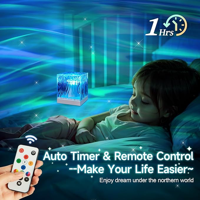 Northern Lights Projector Christmas Gifts for Teen Girls, 18 Colors Galaxy Projector for Bedroom Lumena Lamp Mood Lighting Ocean Lamp, Remote Cute Stuff for Teen Girls Night Light Projector Cool Stuff
