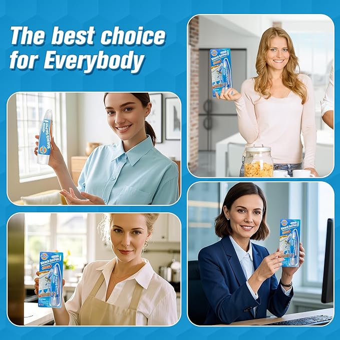 Dual-Tip Bleach Pen for White Clothes & Grout - 2-in-1 Portable Stain Remover & Bleach Gel Pen with Brush Head, Non-Drip Instant Cleaner for Travel, Bathroom Lines & DIY Design (1.76 Fl Oz, Lemon)