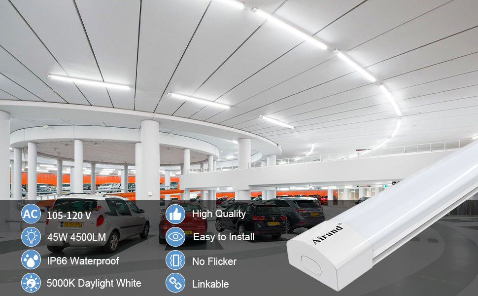 Airand LED Shop Lights for Garage 4FT with Plug, Utility Linkable - Image 8