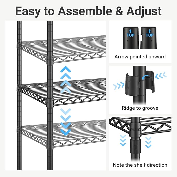 VIPEK L4 Garment Rack L Shaped Clothes Rack for Corner, Freestanding Portable Wardrobe Closet Heavy Duty Clothing Rack with 3 Hanging Rods & 2 Side Hooks, 43.3"Lx29.1"Wx76.4"H, Max Load 810LBS, Black