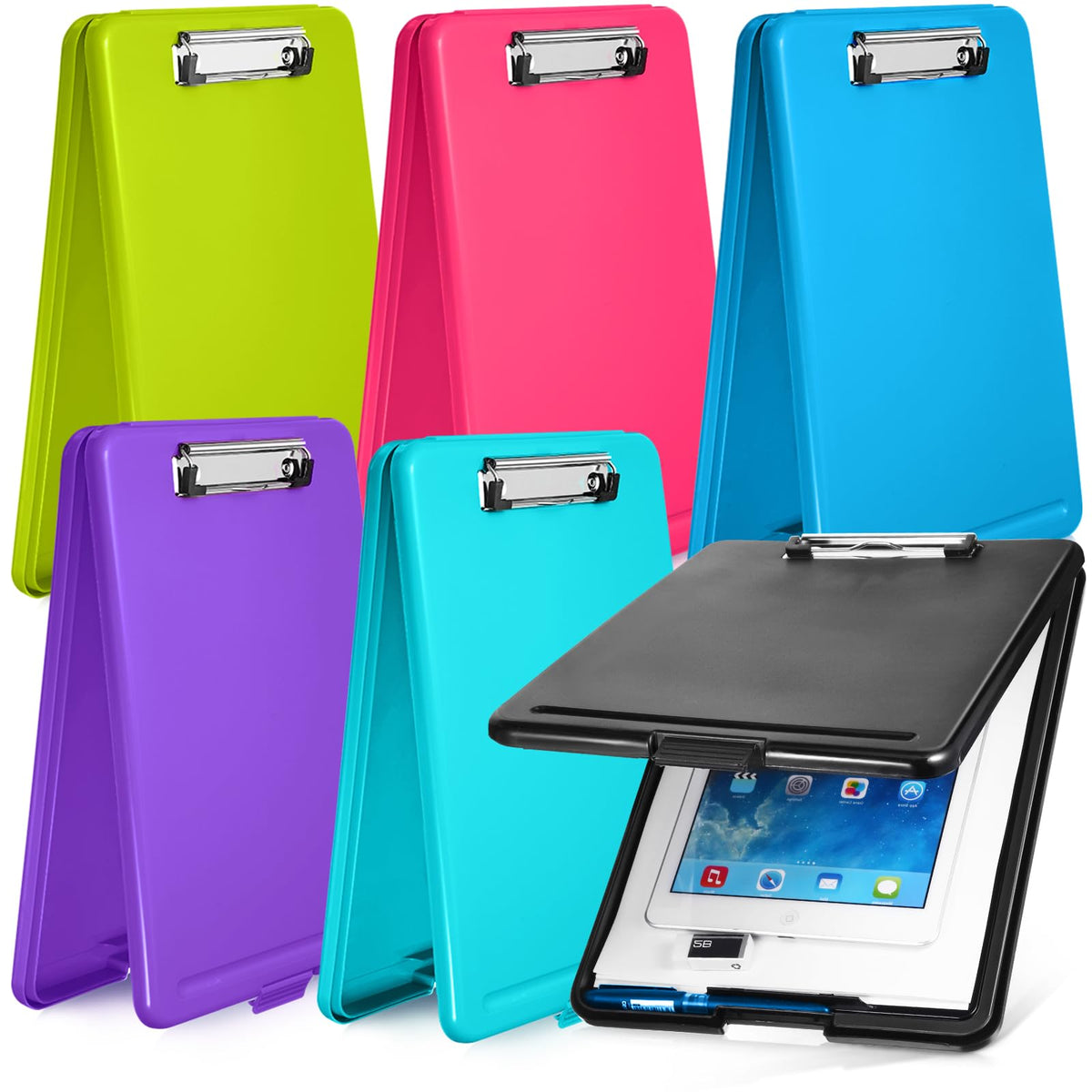 Chinco 6 Pcs Clipboard Folder with Storage, 9.5 x 13 | All Products - Image 1