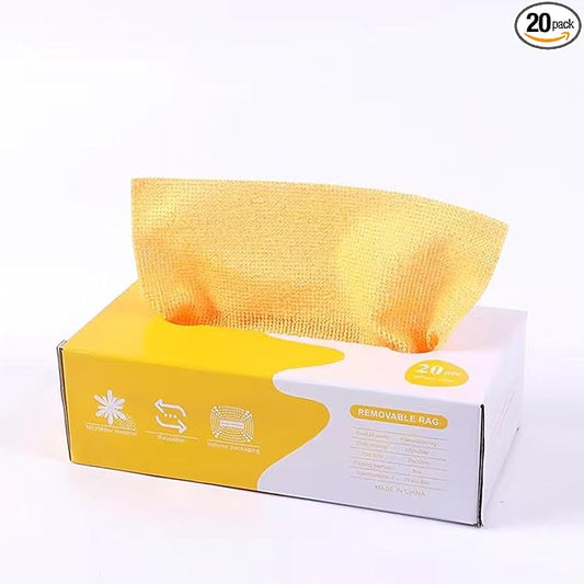 Rank Rover Microfiber Cleaning Towels | Lint-Free| Reusable Cleaning Rags for Home |Kitchen, Car | Ultra Absorbent Washable | Streak-Free Towels for Dishes, Glass, Counters (20- Pack) (Orange)
