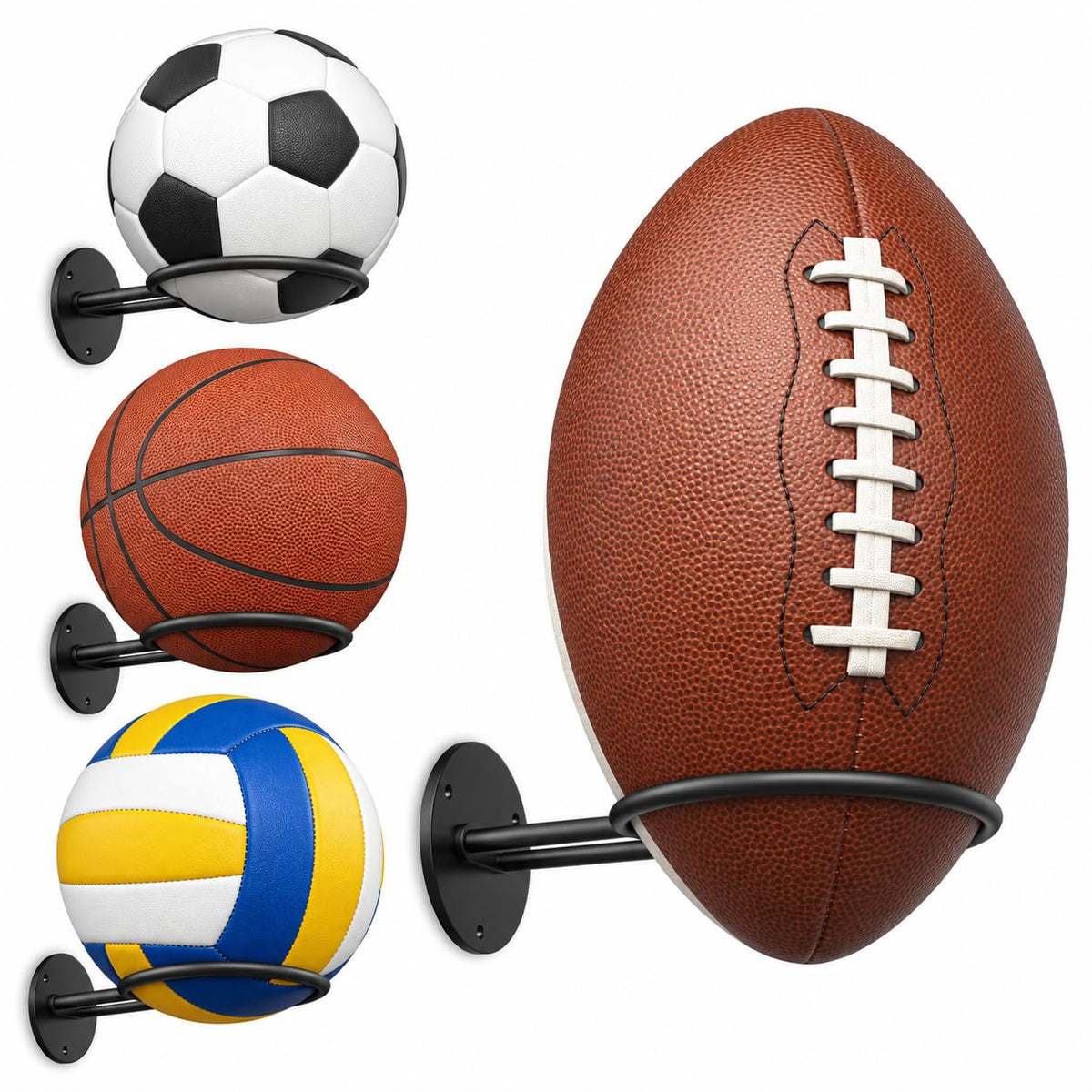 Basketball Wall Mount, Wall Basketball Holder - Image 1