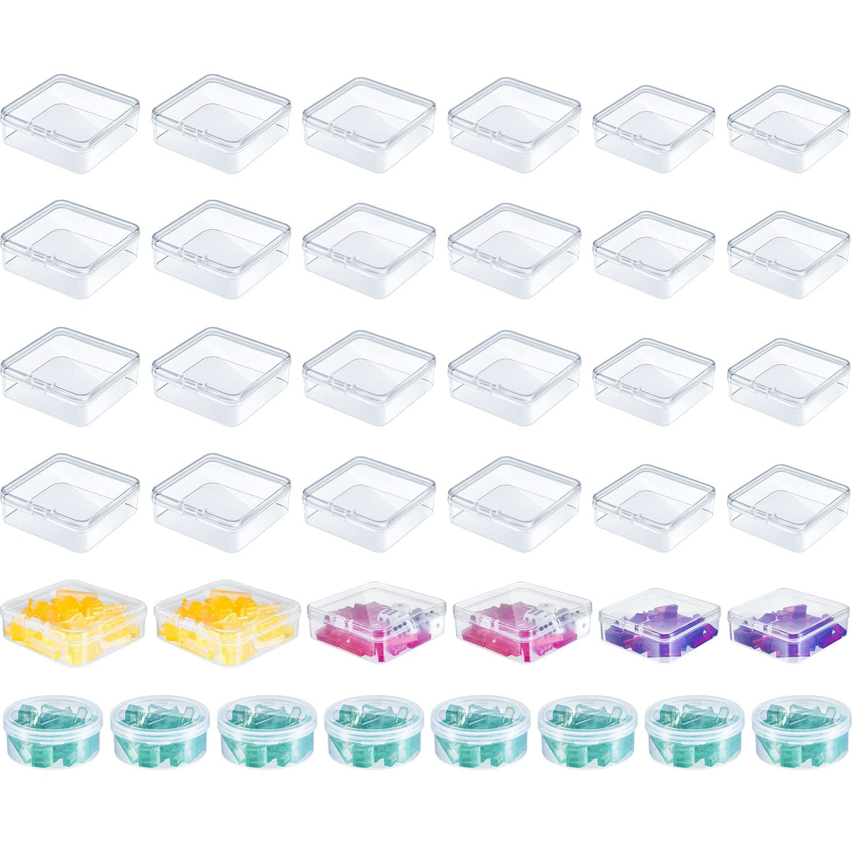 32 Pcs Clear Game Tokens Storage Containers - Image 1