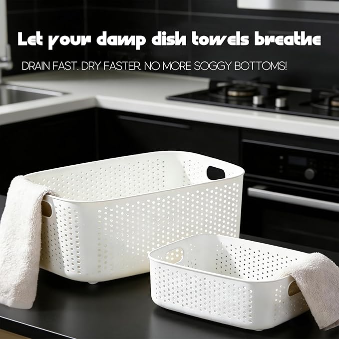 LivLab Mker Food Storage Container Sets BPA-Free plastic Stackable strainers colander for Kitchen Pantry Organization,fruit,vegetable