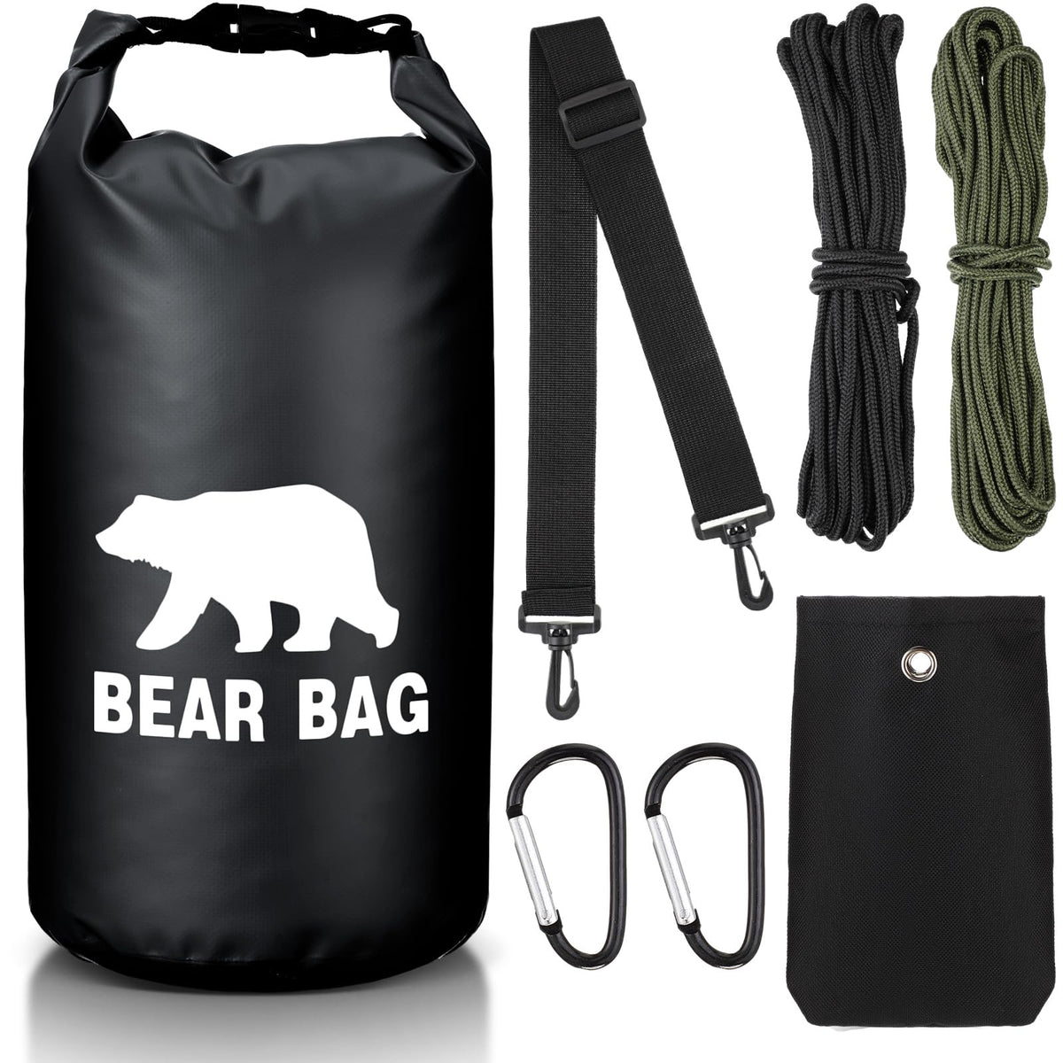 Foilswirl Bear Bag Food Storage System for Camping,10 L,Black - Image 1