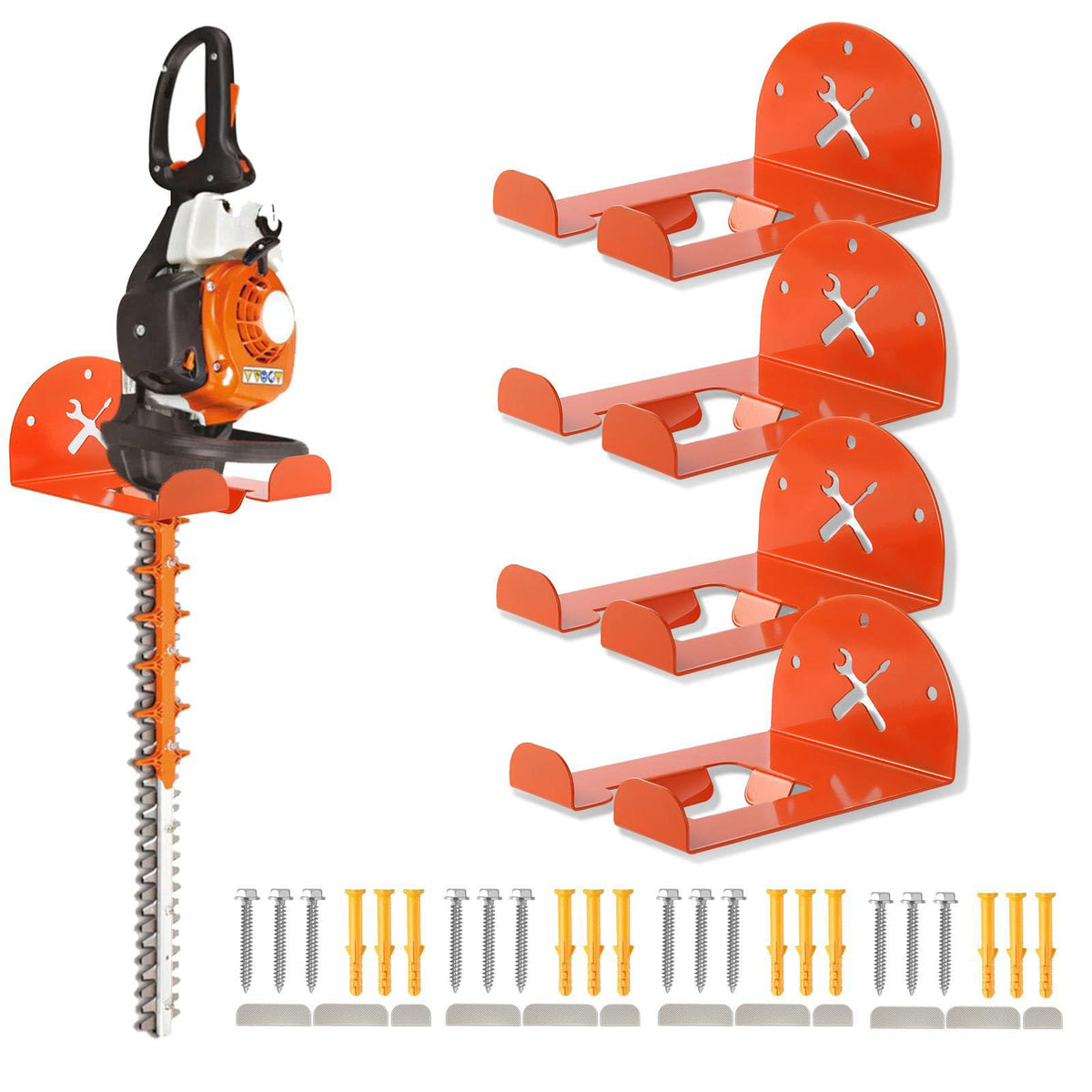 Upgraded Trimmer Rack Wall Mount - 8" Heavy Duty Weed - Image 1