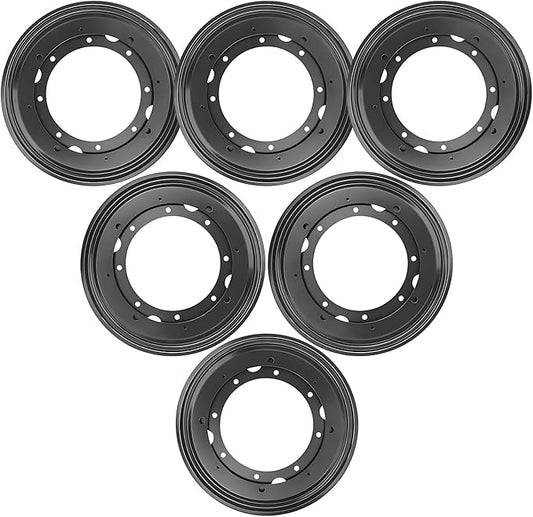 6 Packs 9'' Lazy Susan Hardware, Heavy Duty 5/16''Thick Turntable Bearing Swivel Pate for Rotating Table, Book Case, Serving Tray, Corner Shelves, Kitchen, DVD Tower, Shoe Rack, Black