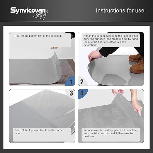 17" x 13" Grey Sticky Mat Tacky Pads Adhesive Floor Mat (5 Packs,150 Sheets,30 Sheets/Pack） for Cleanroom Laboratory Hospital Construction Pets Home Indoor Gymnasium and Workshop