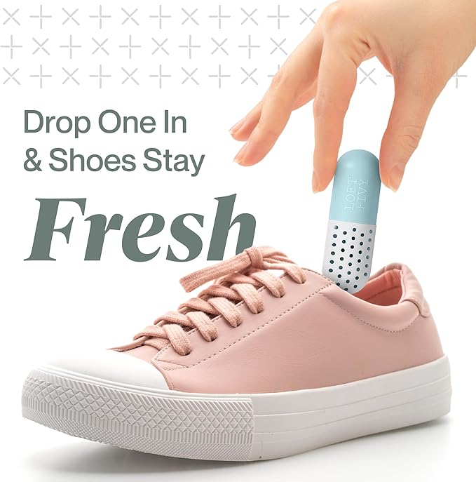 Shoe Deodorizer Balls - Odor Eliminator for Shoes, Sneaker Odor Eaters, Foot Smell Eliminator for All Footwear, shoe odor elimination, gym bag deodorizer