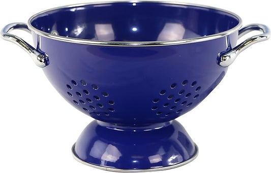 Calypso Basics by Reston Lloyd Powder Coated Enameled Colander, 1.5 Quart, Indigo,8705