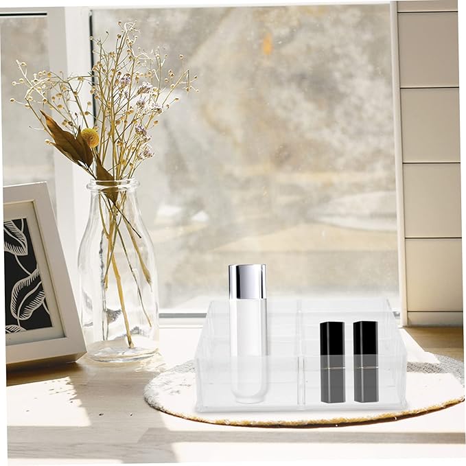 Cabilock 2pcs Acrylic Makeup Storage Box Small Organizer for Cosmetics Countertop Makeup Rack