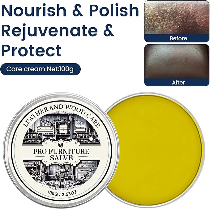 DIMOT Leather & Wood Repair Salve, Leather & Furniture Repair Salve, 2025 Upgrade Household Leather Upholstery Cleaners for Home