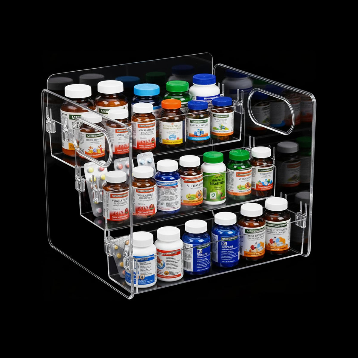 3-Tier Vitamin Storage Organizer, Organizer For Vitamin Bottles - Image 1