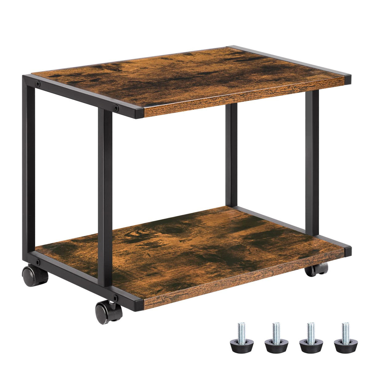 HOOBRO Under Desk Printer Stand, 2-Tier Industrial Printer - Image 1