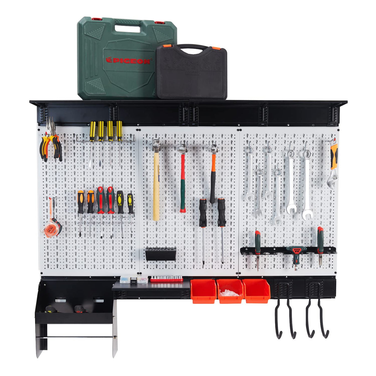Peboard Storage Organizer, 48x36 inch Pegboard Wall Organizer - Image 1