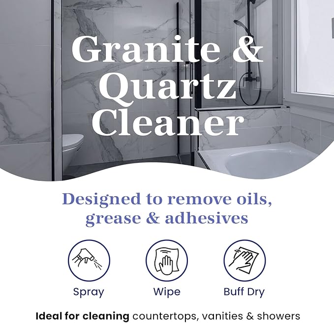 Marblelife Granite & Quartz Cleaner, Safe & Powerful Granite Countertop Cleaner, Oil & Wax Free Quartz Countertop, Effective Stone Care & Cleaning, Ready-To-Use Refill Gallon