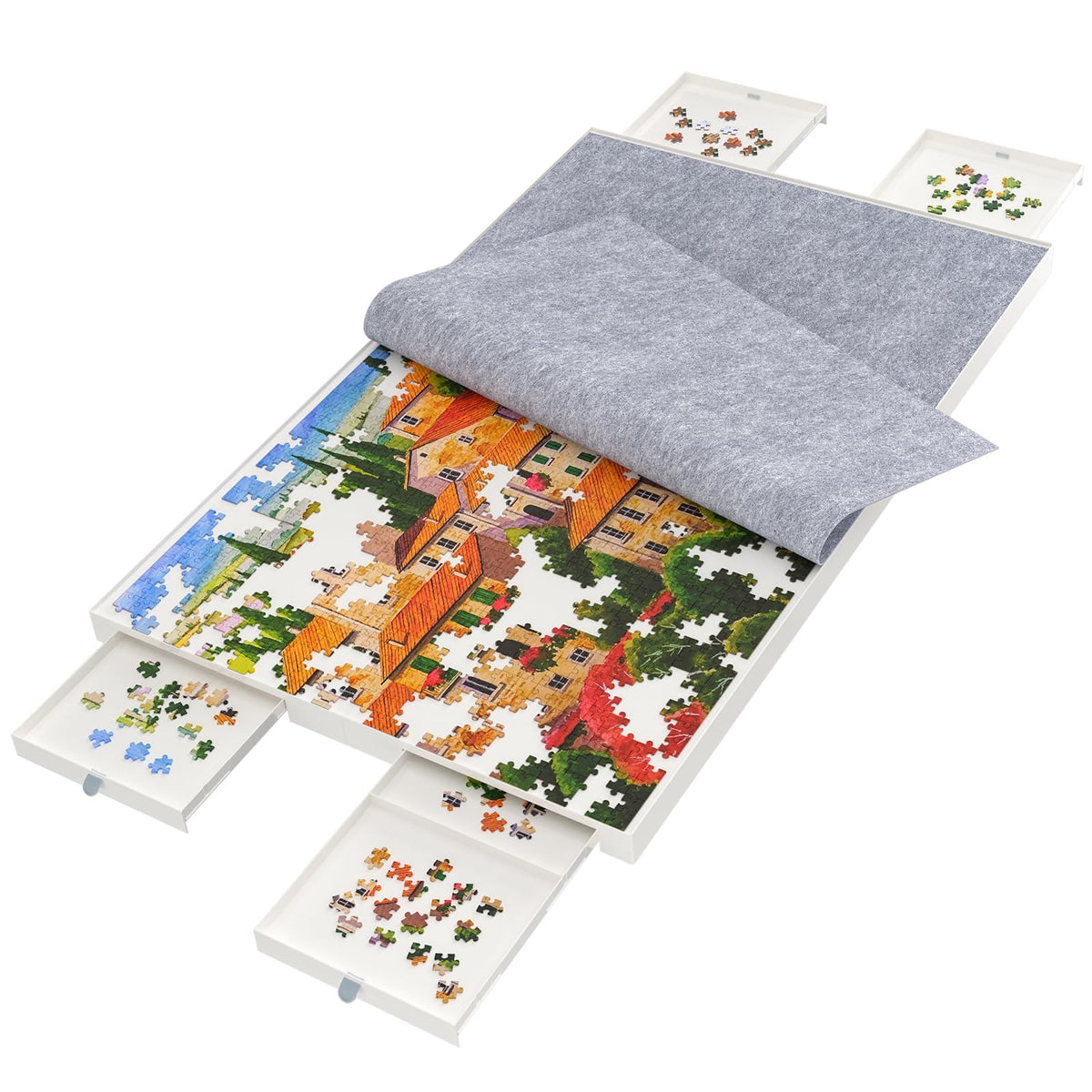 1500 Pieces Puzzle Board with Drawers | Home Organization - Image 1