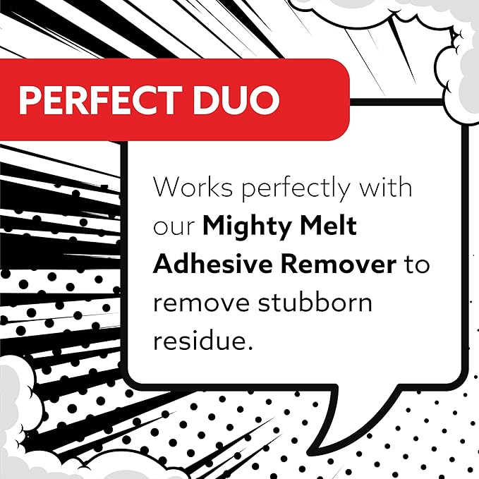 Mighty Melt Multi-Surface Plastic Scraper Tool - Non-Scratch - for Removing Burnt Food, Tough Stains & Stickers from Glass, Ovens, & More - Adhesive Remover - 10 Metal & 10 Plastic Blades