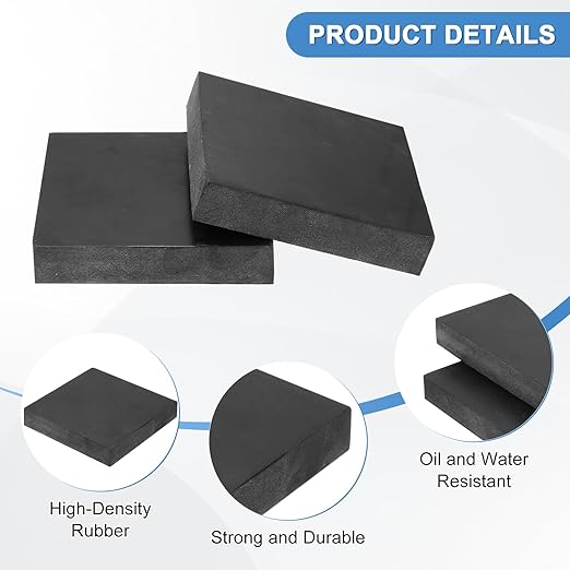4-Pack Rubber Anti Vibration Pads 3.9" Non-Slip Square Vibration Isolation Pads Anti Noise Shock Absorbing Mats for Washing Machine/Dryer/HVAC/Air Conditioner [ 0.8" Thickness]
