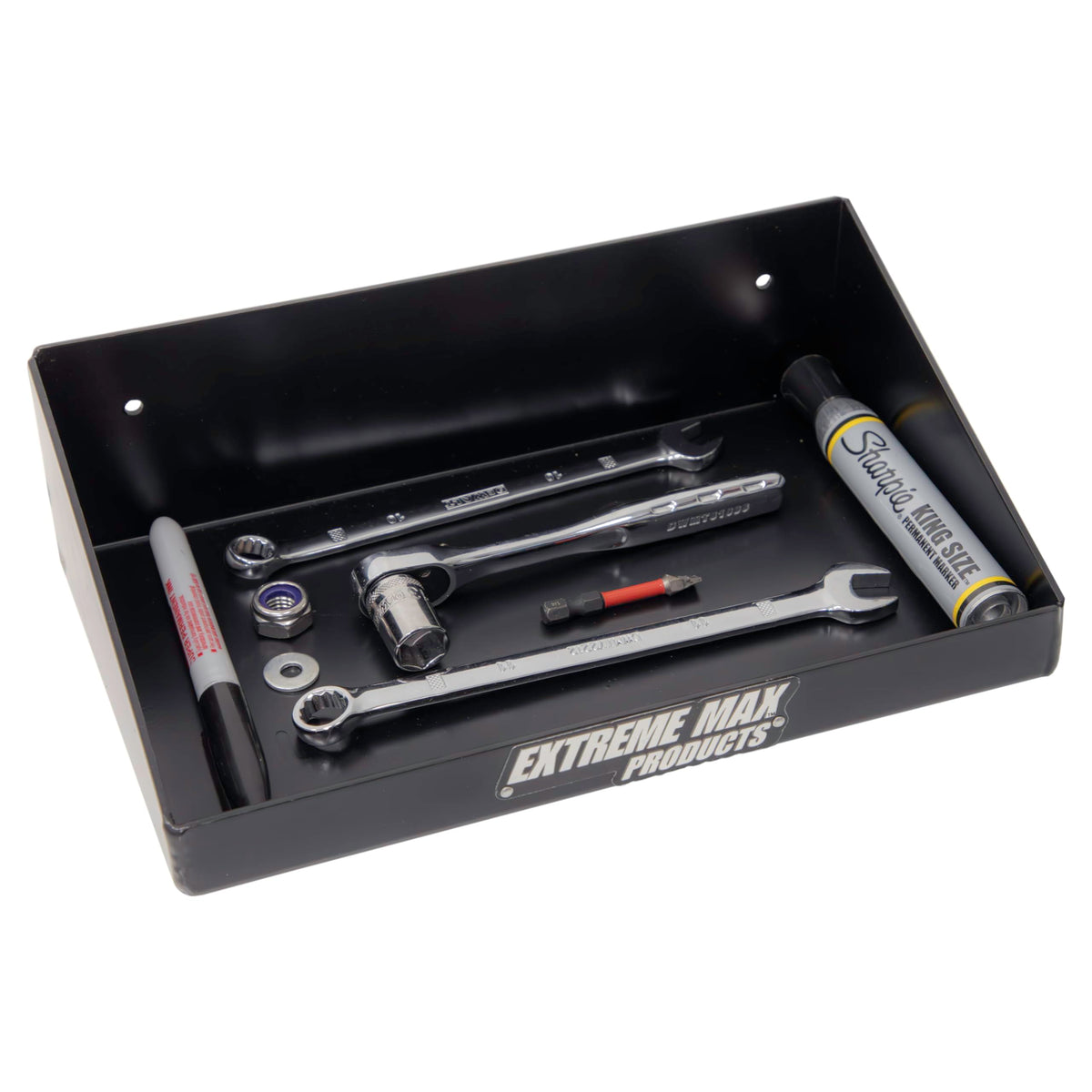 Extreme Max 5001.6635 Wall-Mount Aluminum Mini Work Tray - Image 1