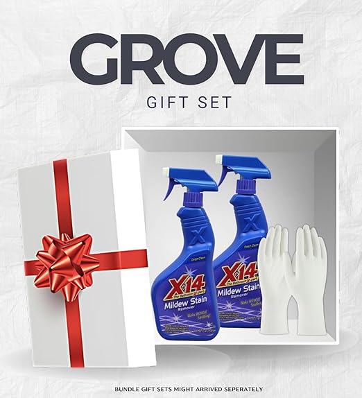 2x Malco X-14 Stain Remover 1 qt Bundle with Cleaning Gloves for Bathroom, Kitchen, and Hard Surface Stain Removal – Gift Set (3 Items)