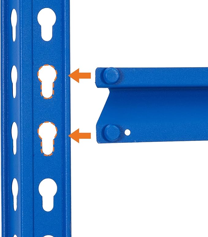 GarveeHome 5 Tier Garage Storage Shelves, 2500LBS Capacity Metal Shelving Unit for Garage, Industrial, Warehouse, Kitchen, Closet, 48" W x 24" D x 71" H, Blue