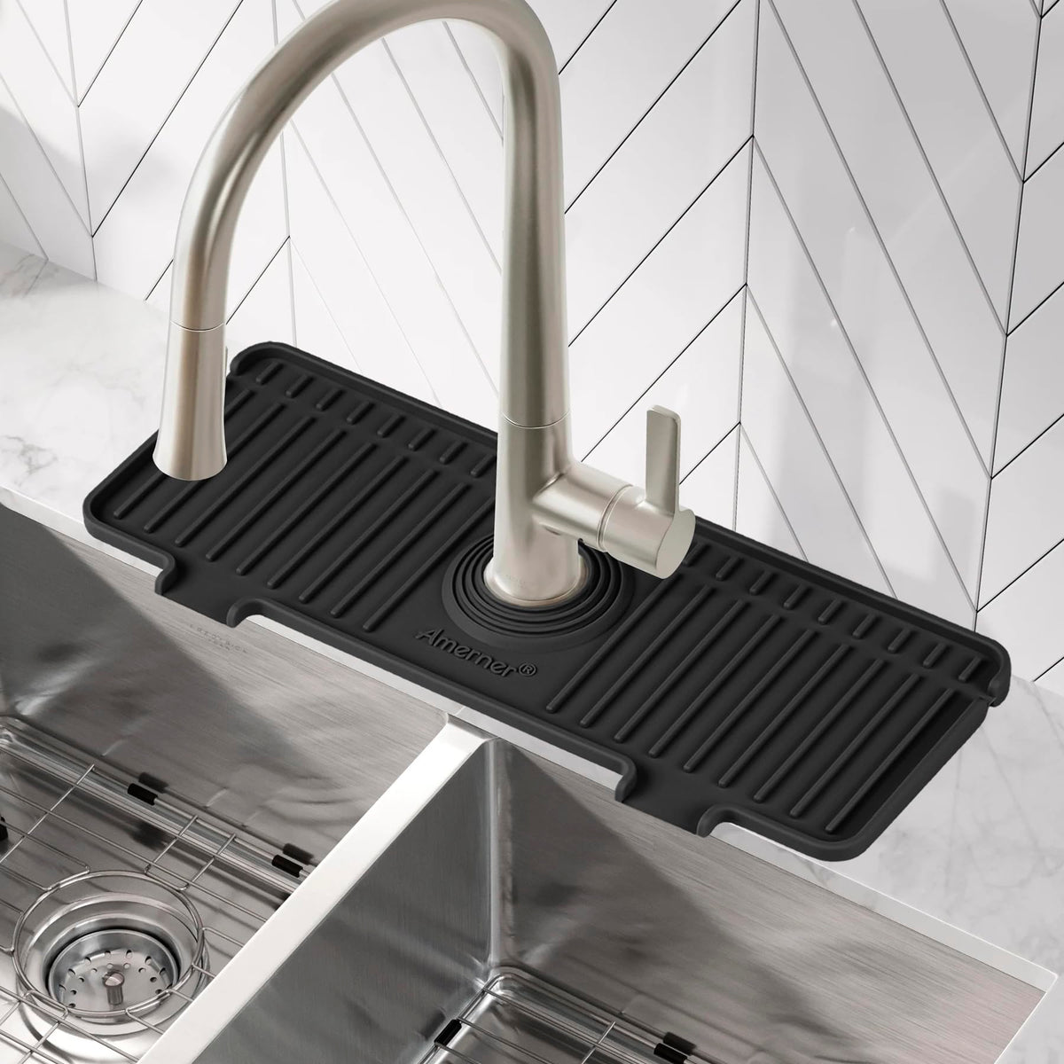Amerner Kitchen Sink Splash Guard, 10° Large Slope & | All Products - Image 1