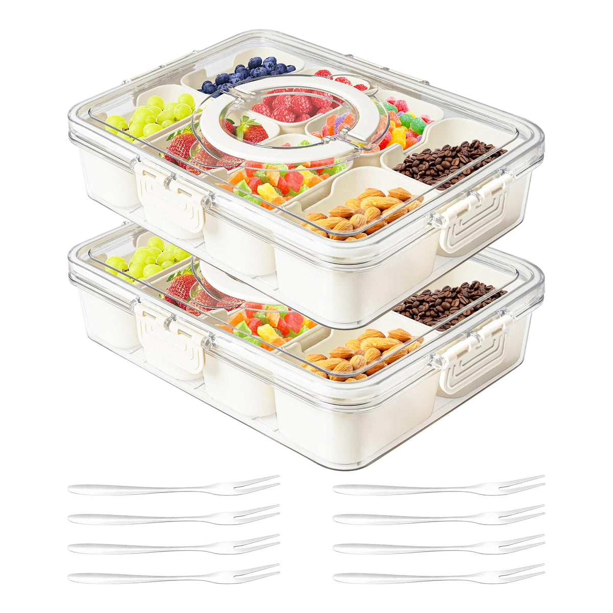 Dunruz Snackle Box Container,Portable Snack Box 8 Co | All Products - Image 1