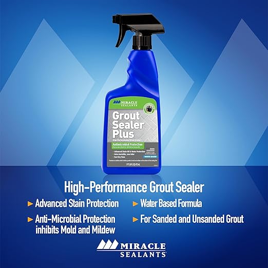 Miracle Sealants Grout Sealer Plus Invisible Penetrating Sealer Spray, 16 oz