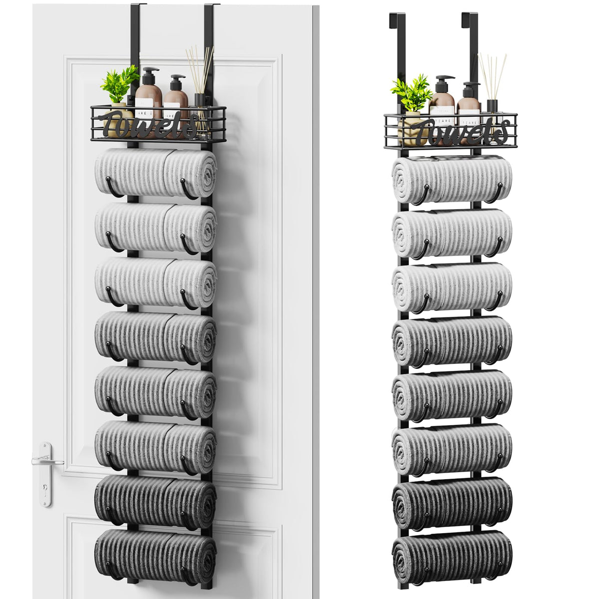 SWTYMIKI Hanging Towel Racks for Bathroom - 9 Tier O | All Products - Image 1