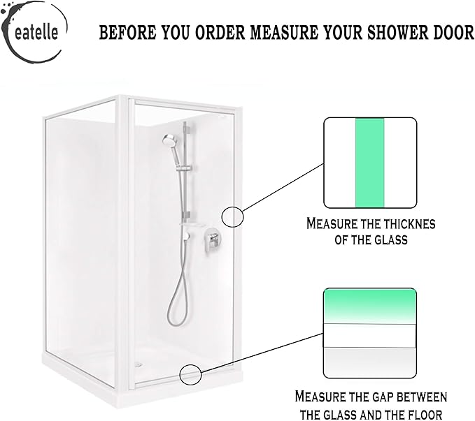 eatelle Shower Door Bottom Seal with Drip Rail for 3/8" (10mm) Thick Glass, 36" Long Sweep - Ultra Clear Polycarbonate