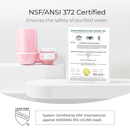 Waterdrop Sink Filter Water Faucet for Skin Care, Bathroom Faucet Filter with Ultra-Filtration Filter(1 Pack) & 3 Pack Carbon Block Filter