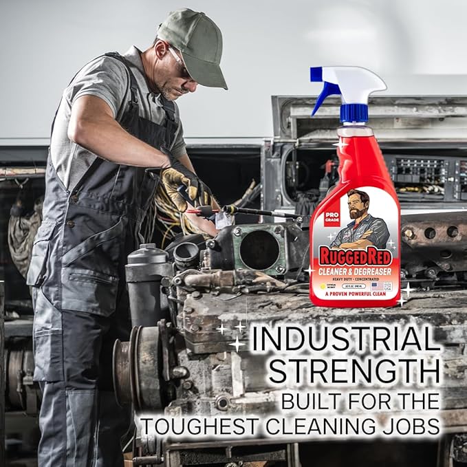 Industrial-Strength Cleaner & Degreaser – Heavy-Duty Kitchen Degreaser Spray for Chefs & Catering, USA-Made, Citrus Scent, 32oz (2 Bottles)
